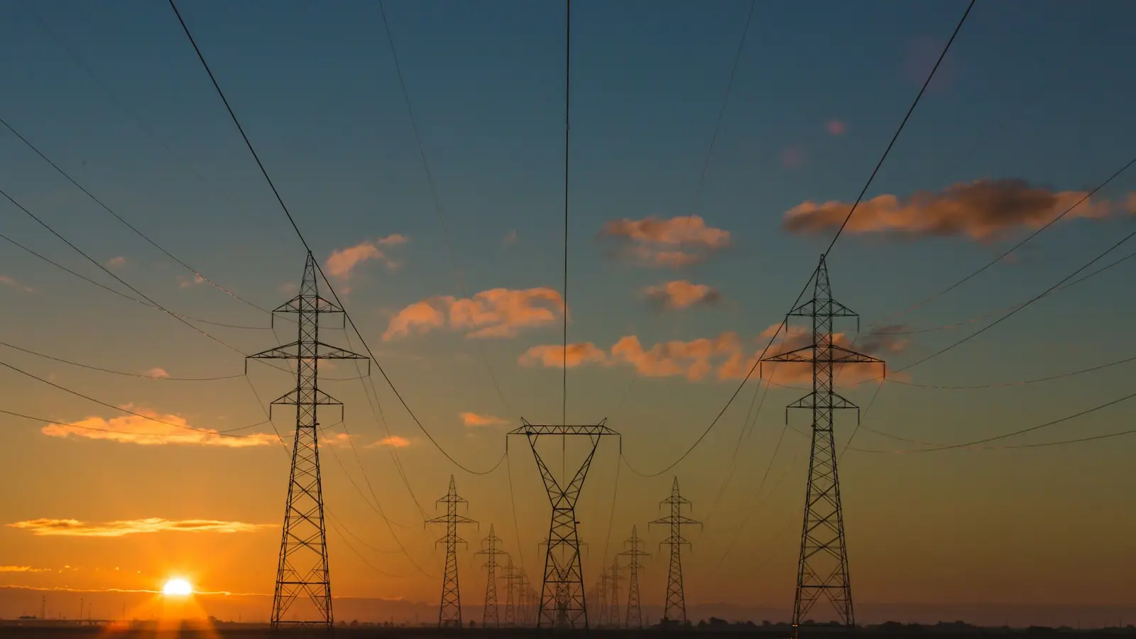 electricity transmission lines — photo of truss towers